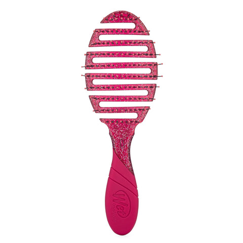 Wet Brush Mineral Sparkle Flex Dry Brush in pink with flexible vented design and sparkling glitter finish