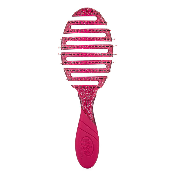 Wet Brush Mineral Sparkle Flex Dry Brush in pink with flexible vented design and sparkling glitter finish