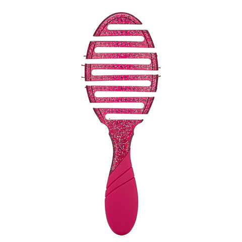 Wet Brush Mineral Sparkle Flex Dry Brush in pink sparkly design with flexible vented head