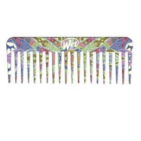 Wet Brush Moroccan print detangler comb with colorful intricate pattern for easy hair combing