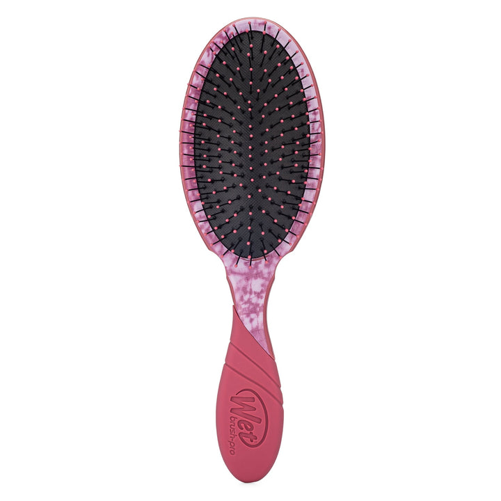 Wet Brush Pro Detangler Brush Floral Shadows with pink floral handle and black bristles