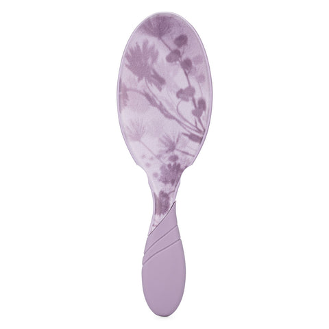 Wet Brush Pro Detangler Brush Floral Shadows in soft purple with floral shadow design and ergonomic handle