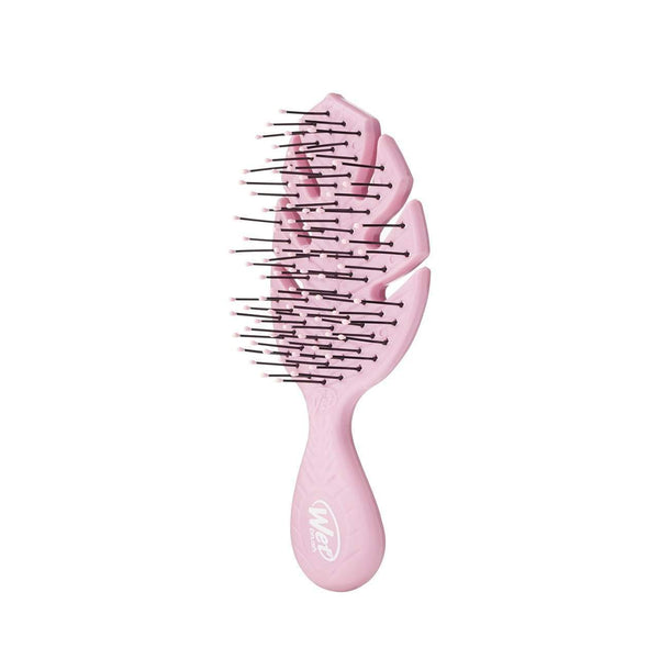 Wet Brush pink eco-friendly mini hairbrush with flexible bristles for gentle detangling