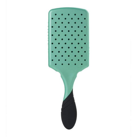 Wet Brush paddle brush for wet hair with teal head and black ergonomic handle