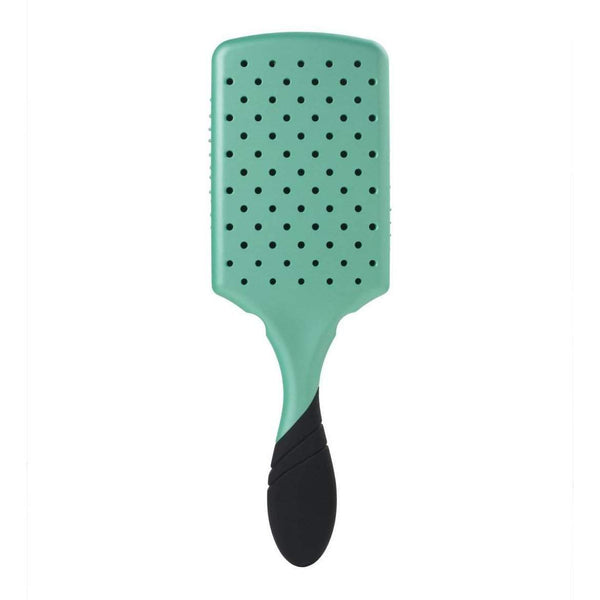 Wet Brush paddle brush for wet hair with teal head and black ergonomic handle