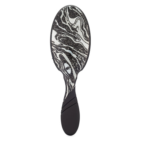 Wet Brush sparkle finish detangling brush with black and white marbled design and ergonomic handle