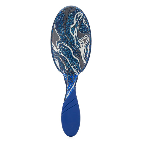 Wet Brush sparkle finish detangling brush with blue and silver marbled design and ergonomic handle
