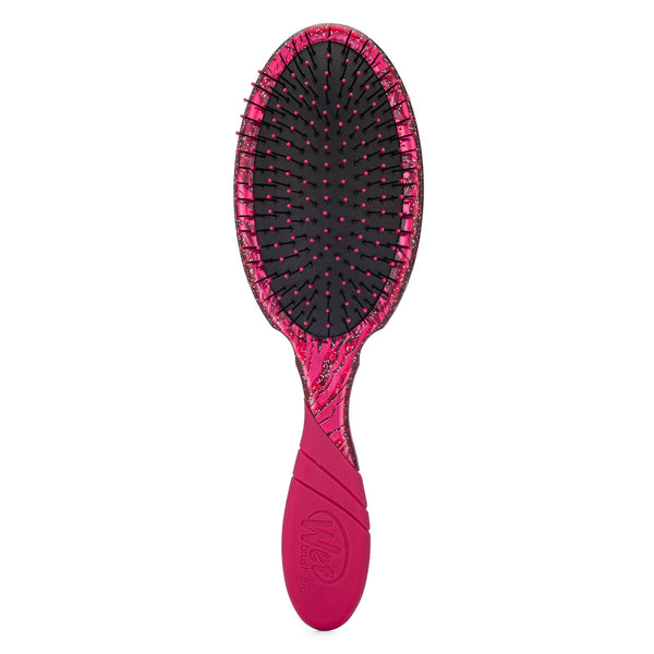 Wet Brush sparkle finish detangling brush with pink and black bristles and ergonomic handle