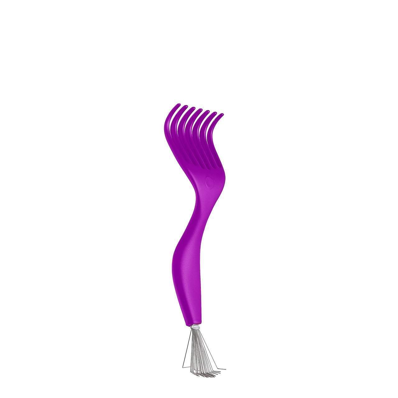 Wet Brush professional hair brush cleaner tool in purple with ergonomic handle and metal bristles