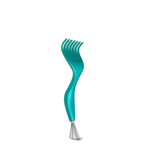 Wet Brush professional hair brush cleaner tool with teal ergonomic handle and metal bristles