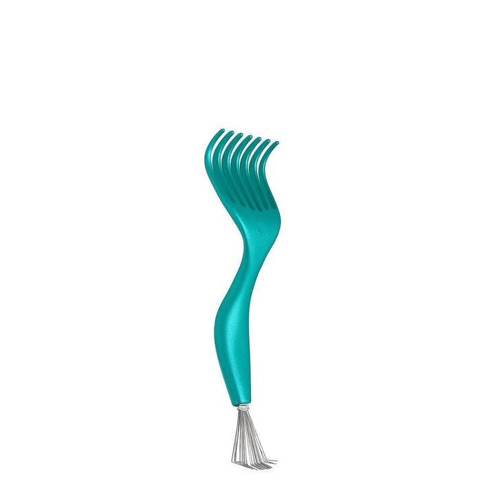 Wet Brush professional hair brush cleaner tool with teal ergonomic handle and metal bristles
