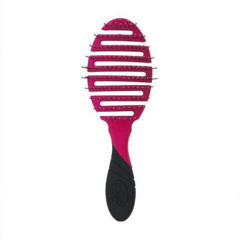Wet Brush flexible detangling hair brush in pink and black with vented design and soft bristles