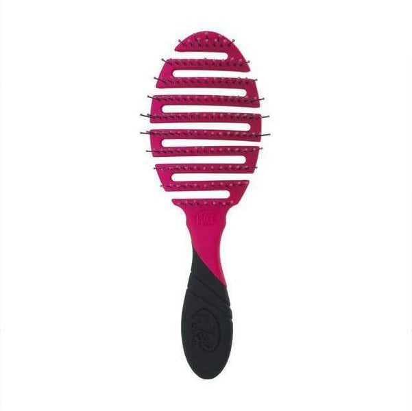 Wet Brush flexible detangling hair brush in pink and black with vented design and soft bristles