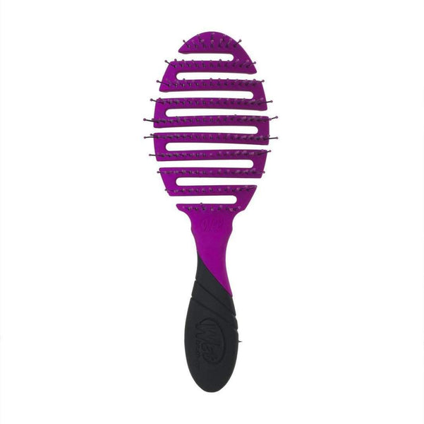 Wet Brush flexible detangling hair brush in purple with black handle for gentle hair care