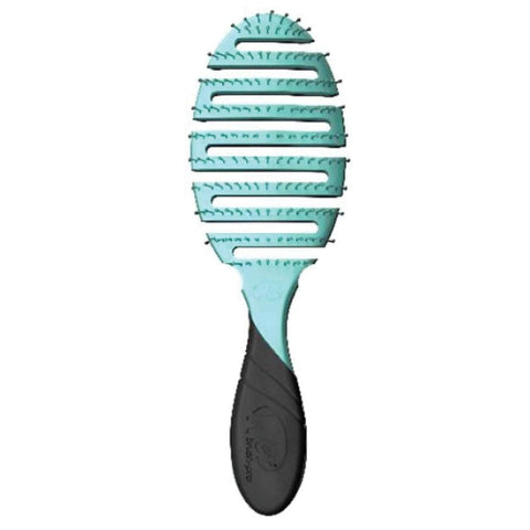 Wet Brush flexible detangling hair brush in teal and black with vented design for easy hair drying
