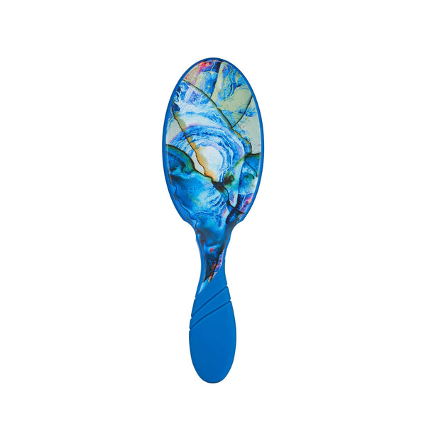 Wet Brush Zen Garden hair brush with blue and abstract multicolor design and ergonomic handle